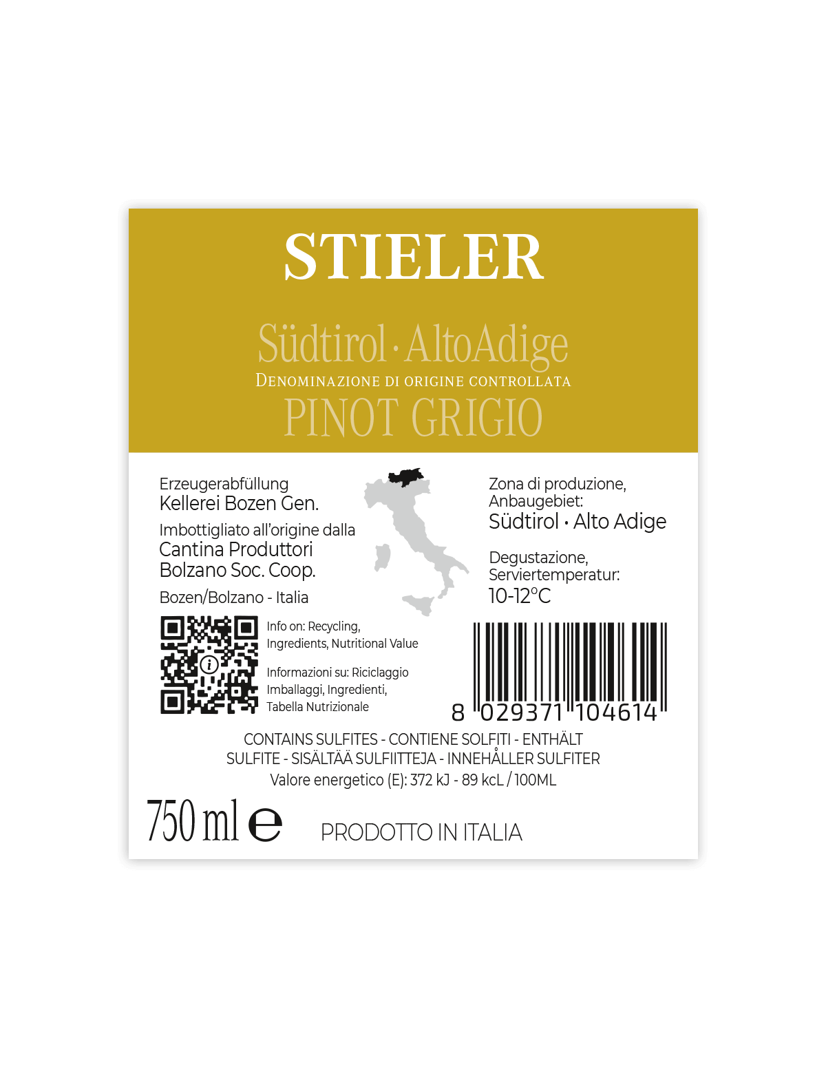 STIELER PINOT GRIGIO Südtirol • Alto Adige DOC 2023