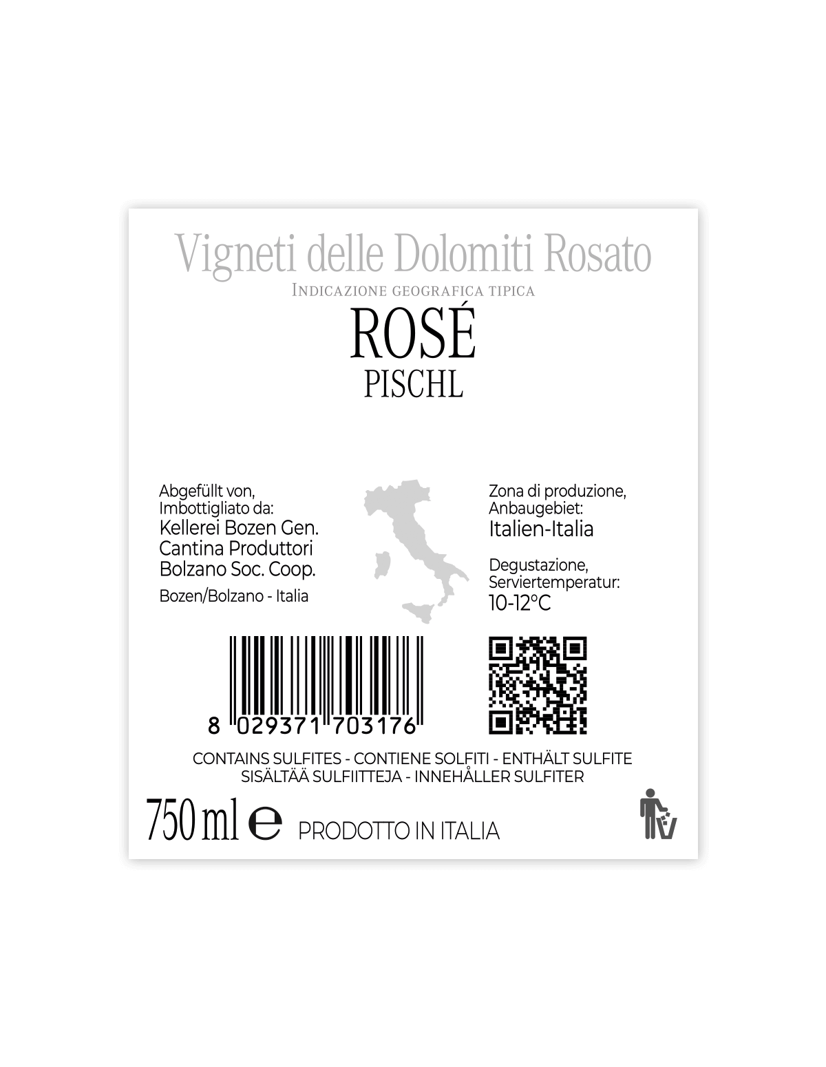 ROSÉ PISCHL Vigneti delle Dolomiti Rosato IGT 2021